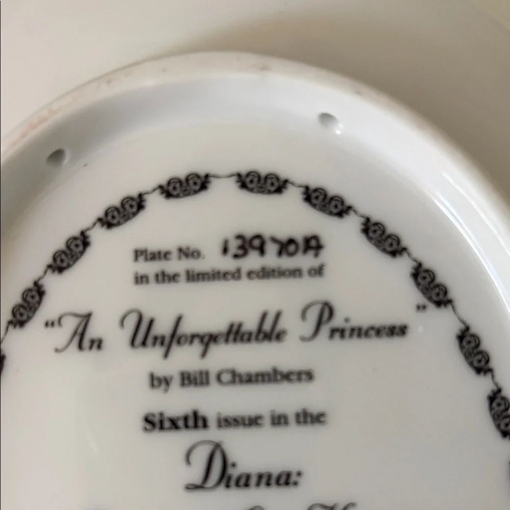 Diana Commemorative Plate-Bradford Exchange- An unforgettable Princess